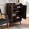 Baxton Studio Lena Mid-Century Walnut Finished 5-Shelf Wood Entryway Shoe Cabinet 157-9536 - alternate 4